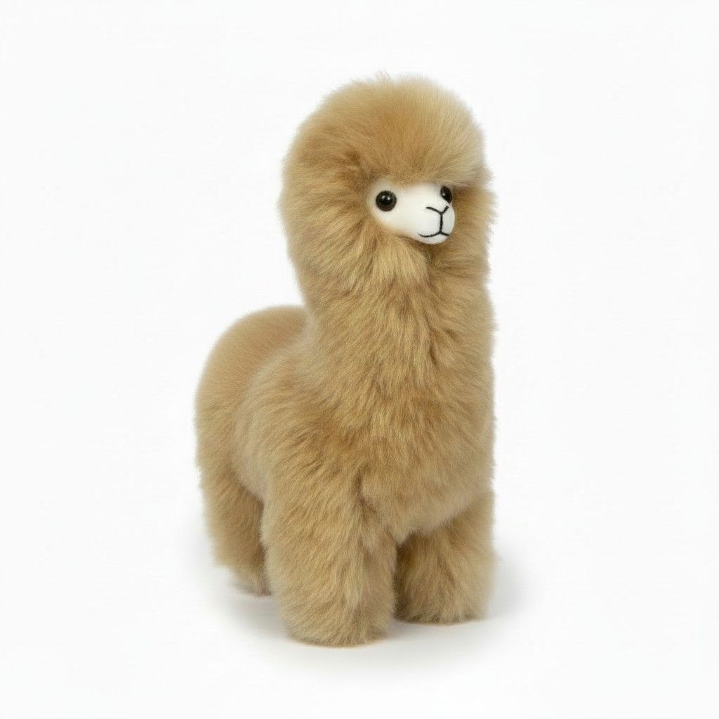 Alpaca Stuffed Animal - Standing 18", Color: Brown