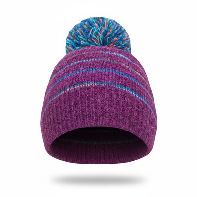 Brushed Striped Alpaca Hat
