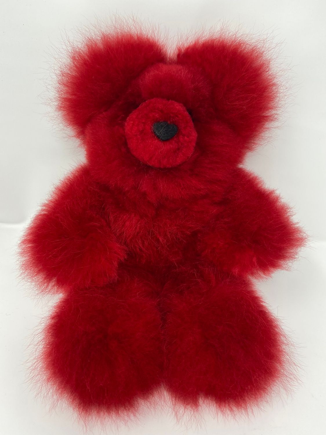 Alpaca Stuffed Teddy Bear, Color: Red