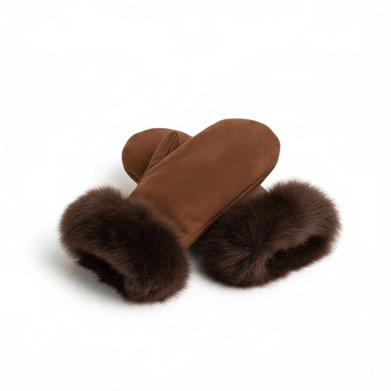 Sheep Skin Gloves w/Alpaca Fur