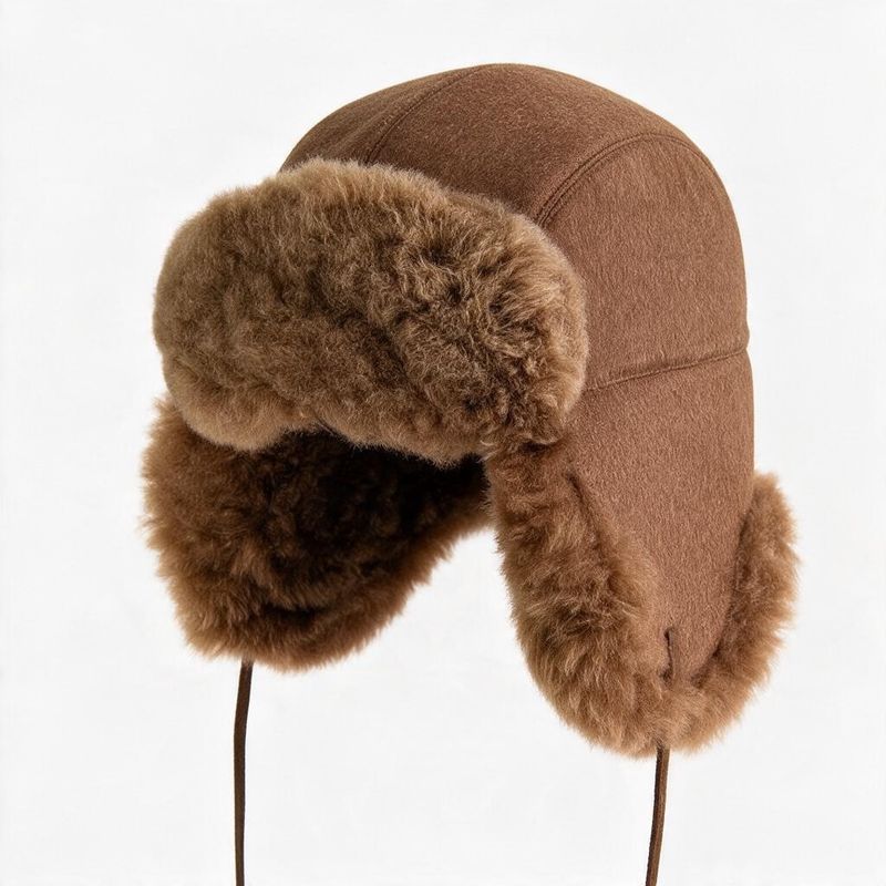 Premium Baby Alpaca Fur Flap Hat - Fur Lined