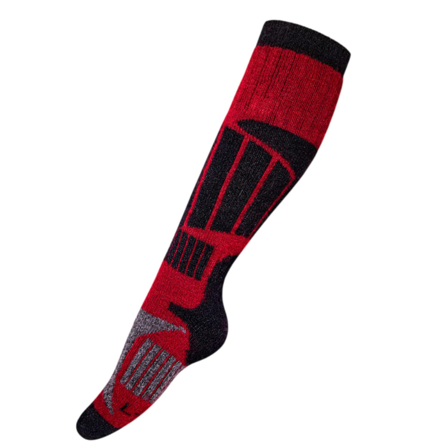 Premium Ski &amp; Snowboard Socks, Color: Red/Black, Size: S/M
