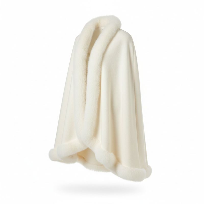 Exquisite Baby Alpaca Fur Cape - Full Length