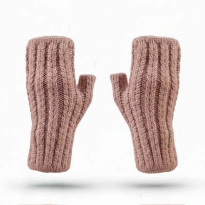 Aubrey Alpaca Knit Fingerless Gloves