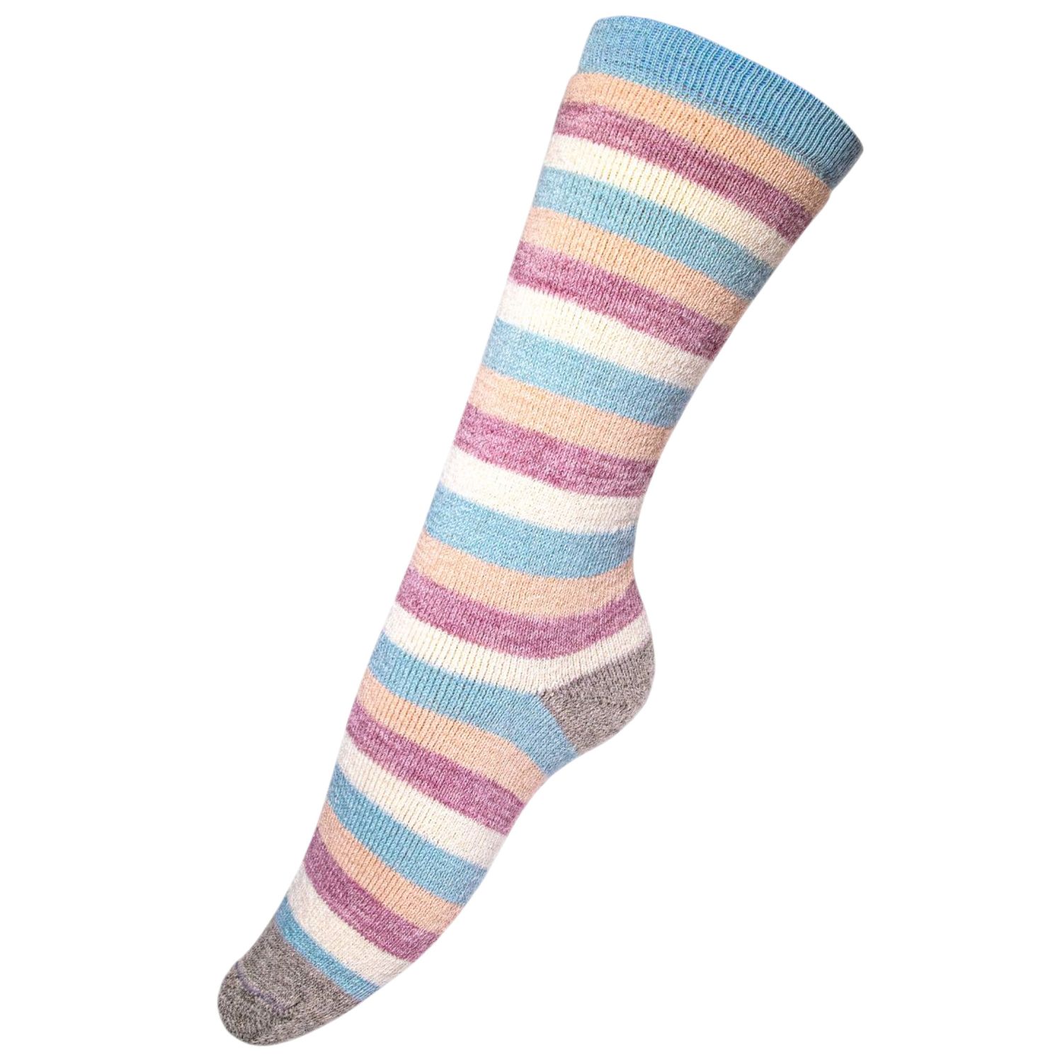 Colors Striped Alpaca Socks, Color: Arctic Blue/Taupe Mlge, Size: Small