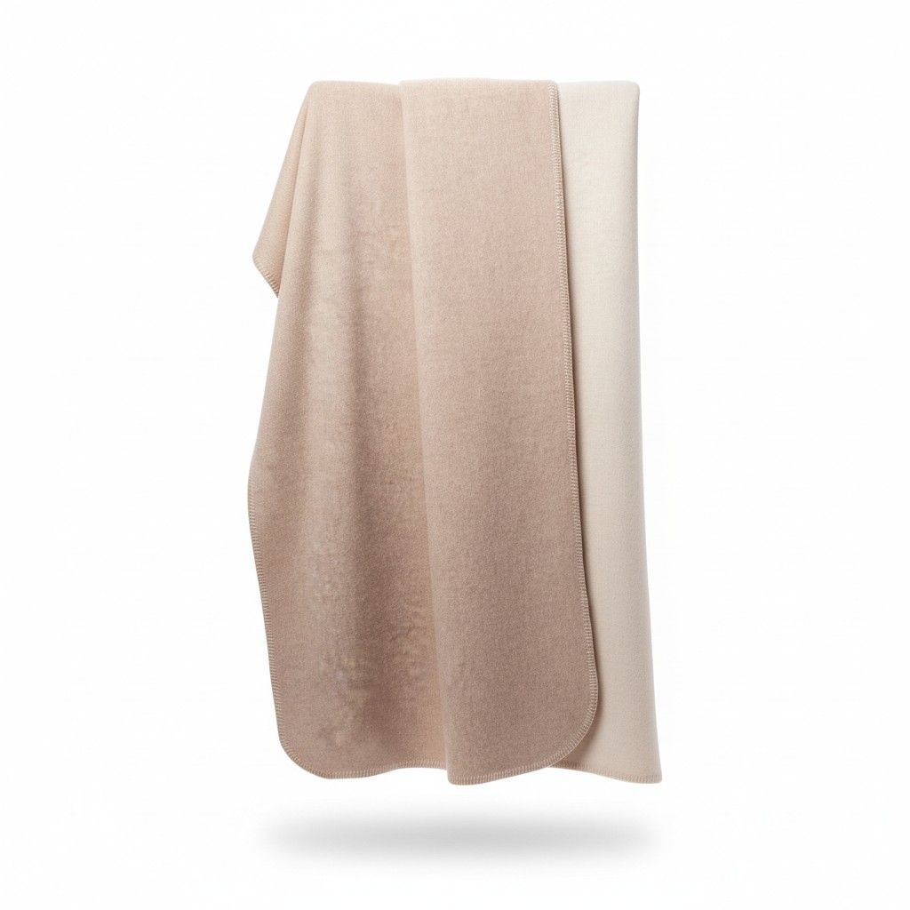 Full Size Reversible Blanket, Color: Tan/Ivory