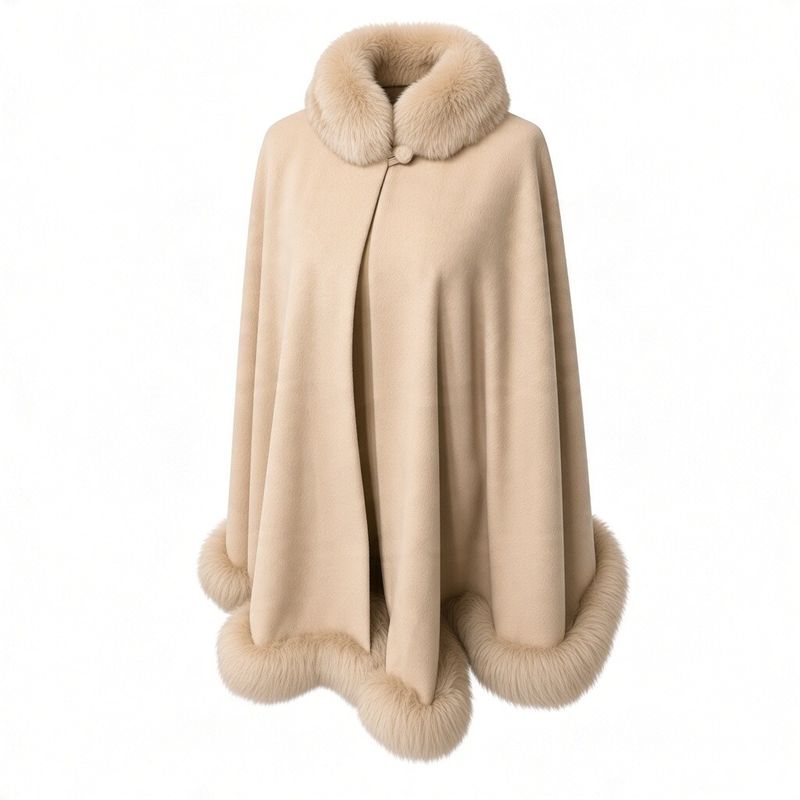 Long Full Fur Cape