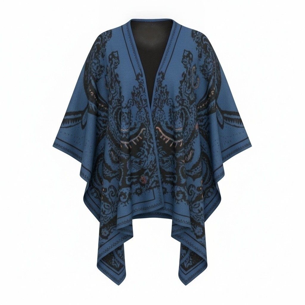 Kantu Flower Reversible Ruana