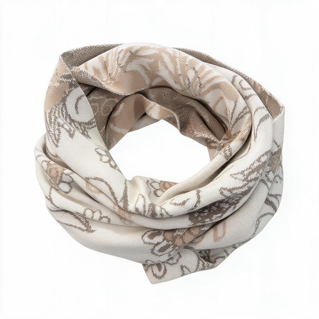 Golden Flowers Infinity Scarf