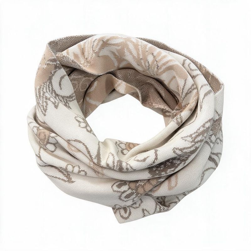 Golden Flowers Infinity Scarf