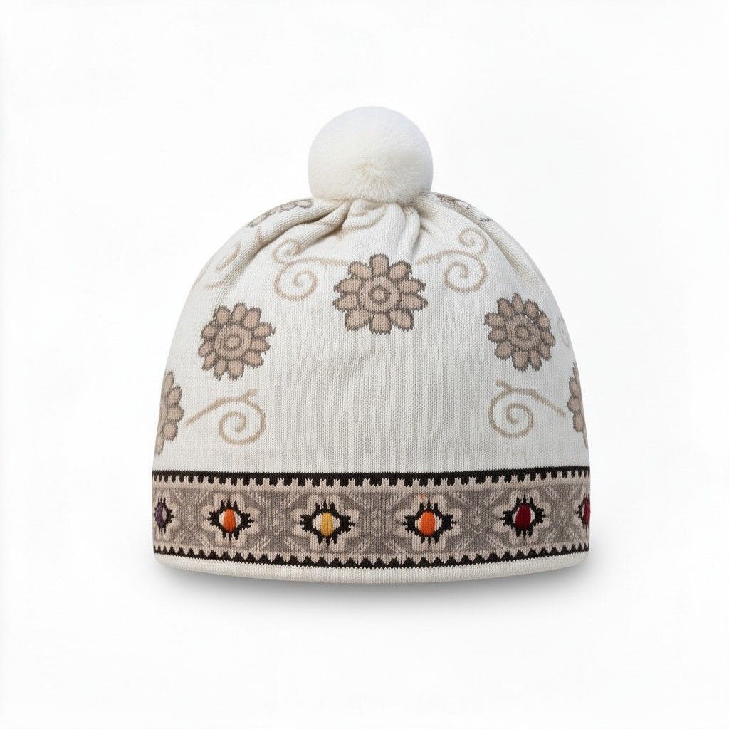 Golden Flowers Embroidered Hat