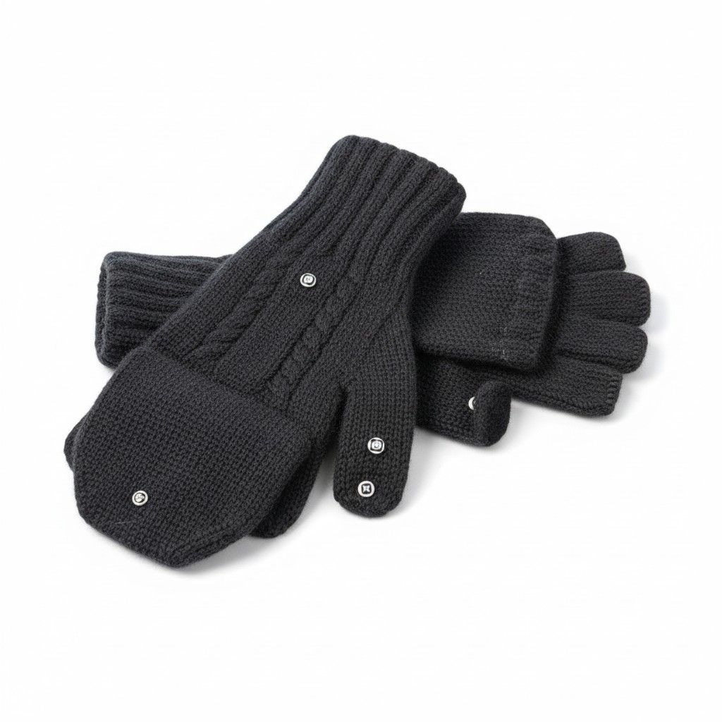 Cable Glittens with Broach