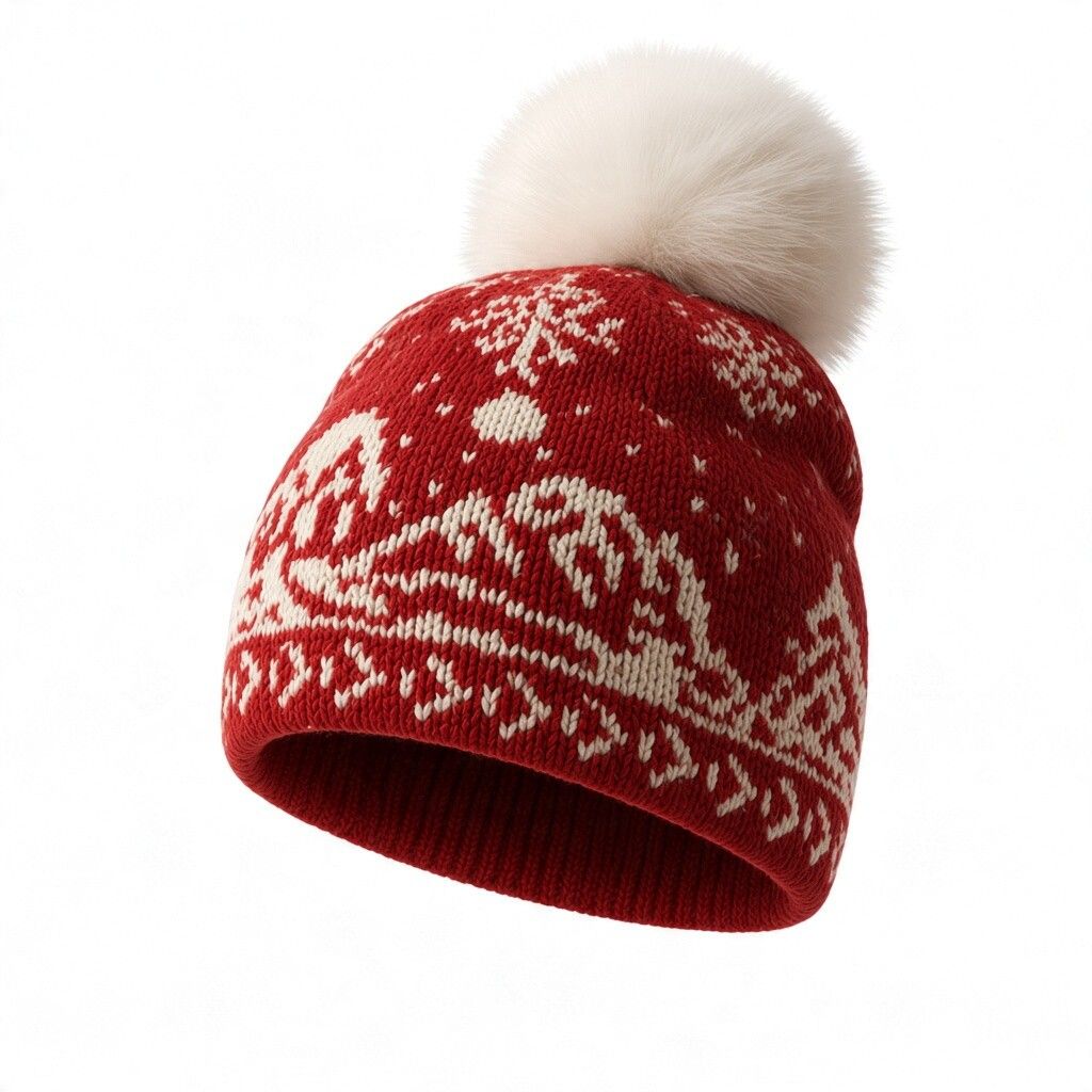 Meadow Snow Alpaca Hat, Color: Red