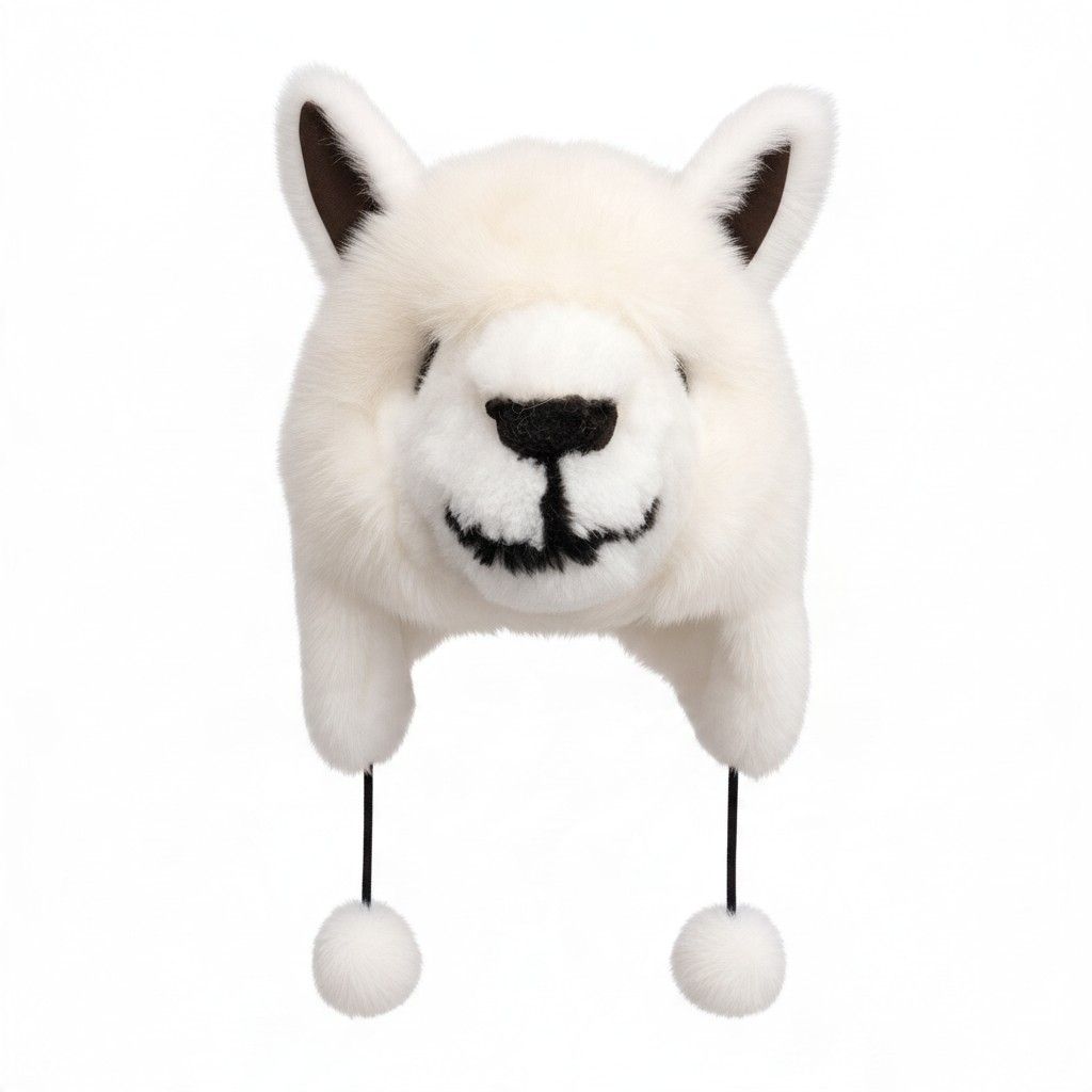 Premium Baby Alpaca Fur Hat w/Ear Flaps