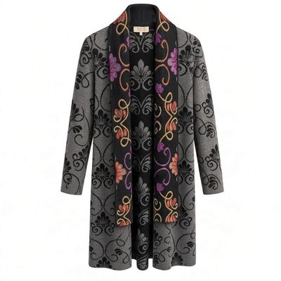 Midnight Bloom Alpaca Duster