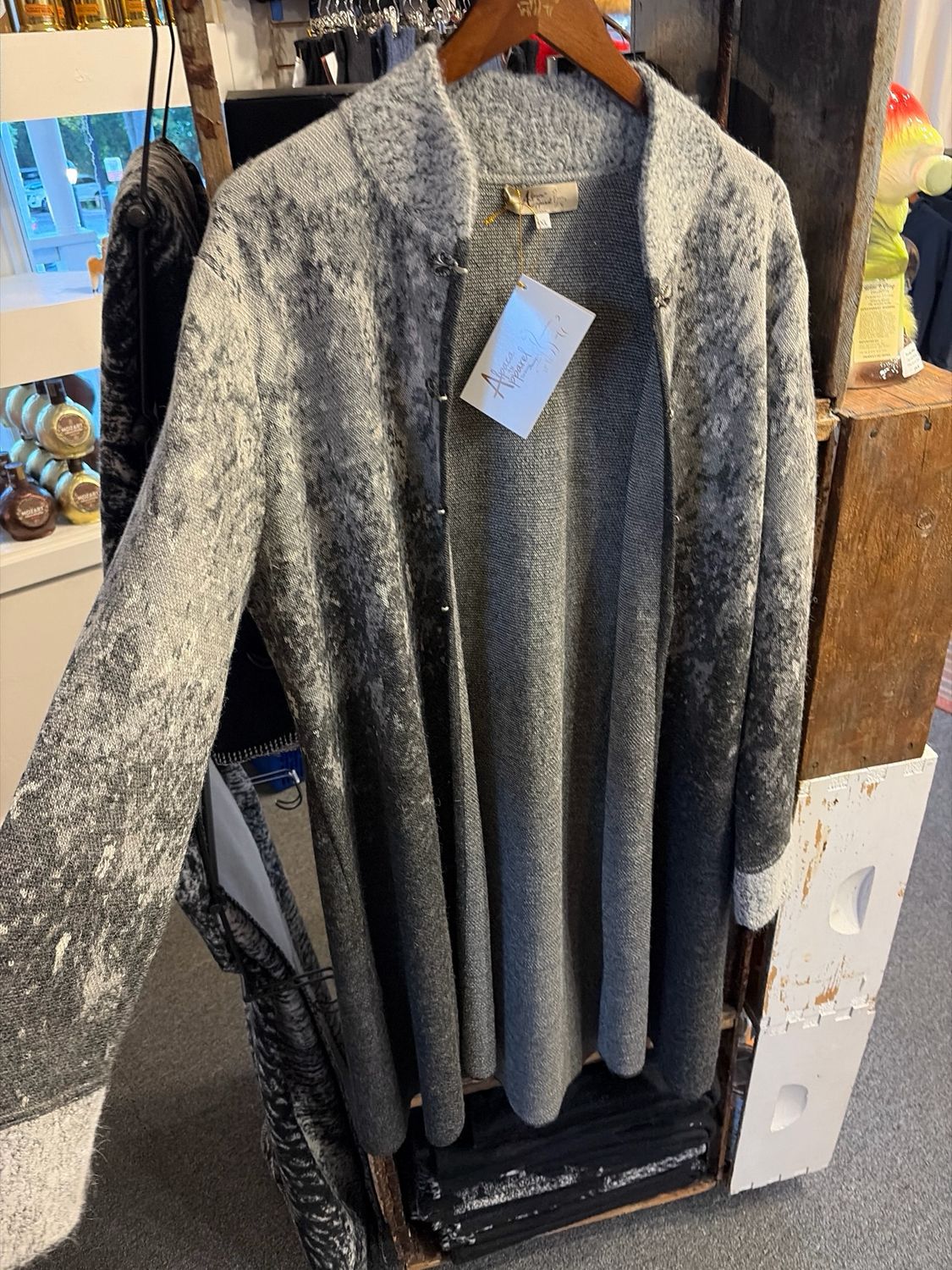 Snowfall Gradient Alpaca Coatigan