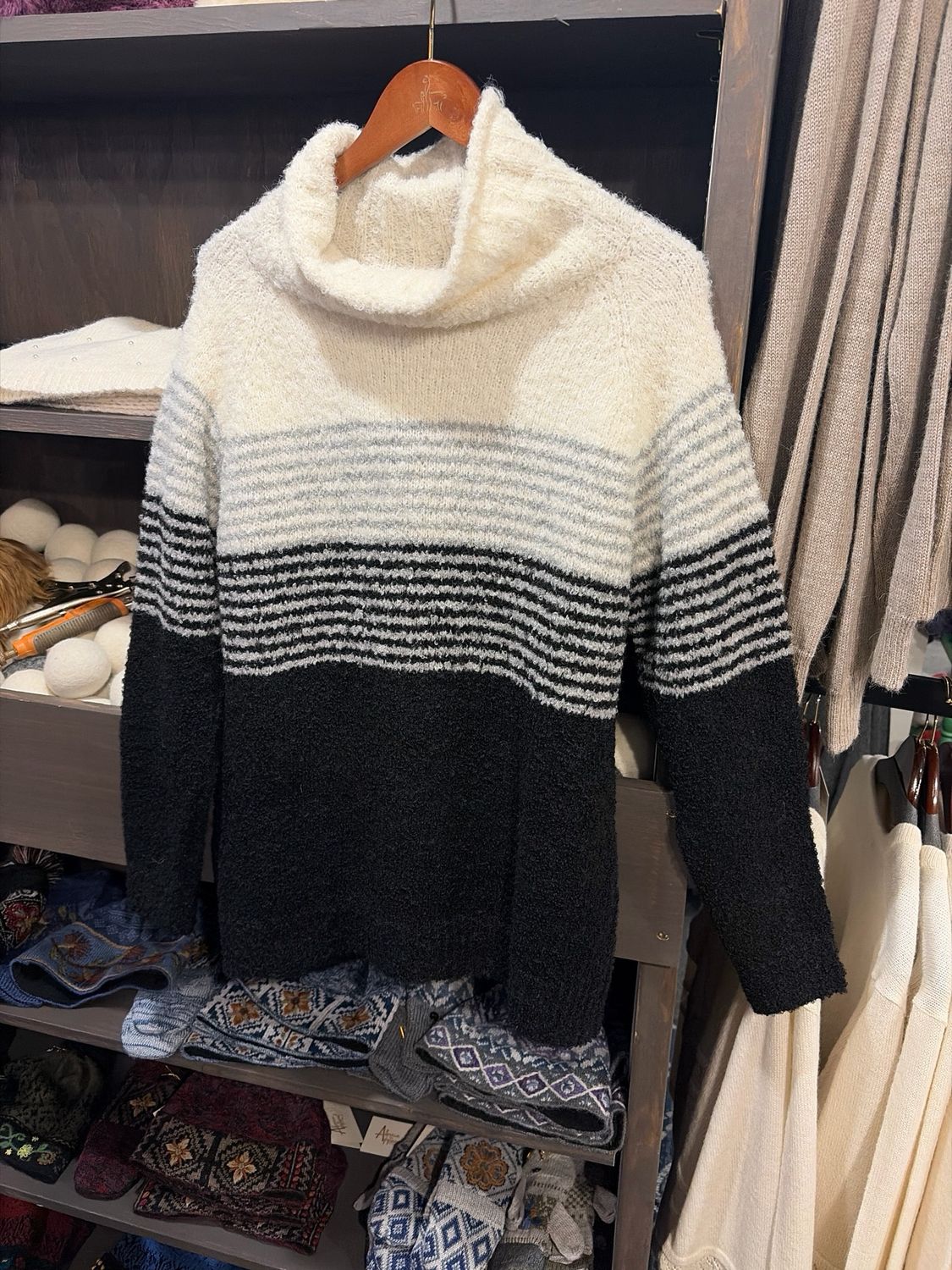 Oversized Boucle Knit Sweater
