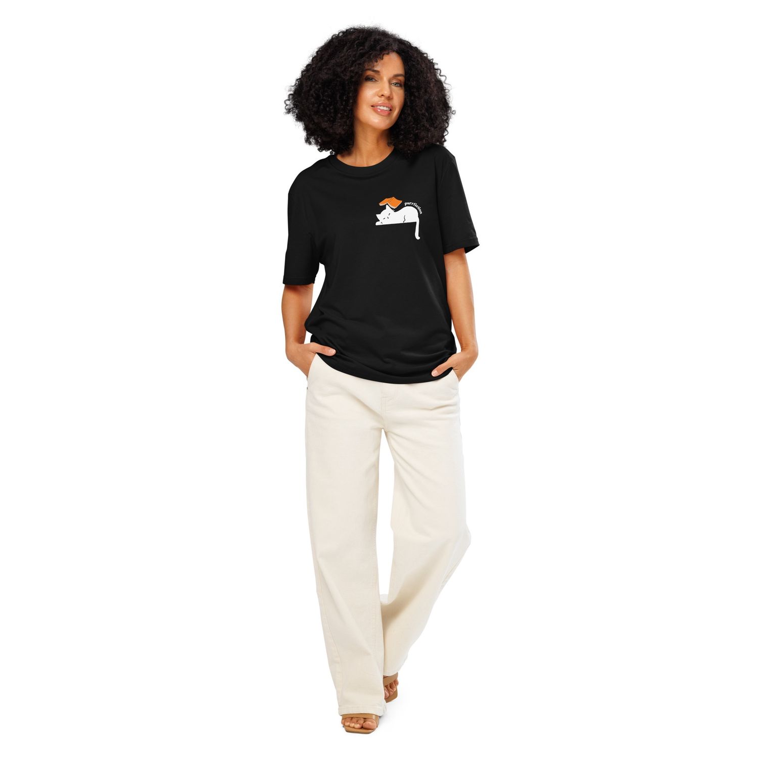 Unisex Organic Ribbed Neck T-shirt - Inverse Logo