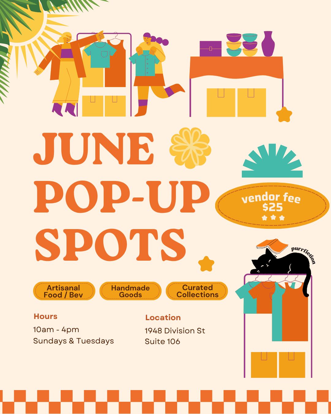 June Vendor Spots (Tuesdays &amp; Sundays)