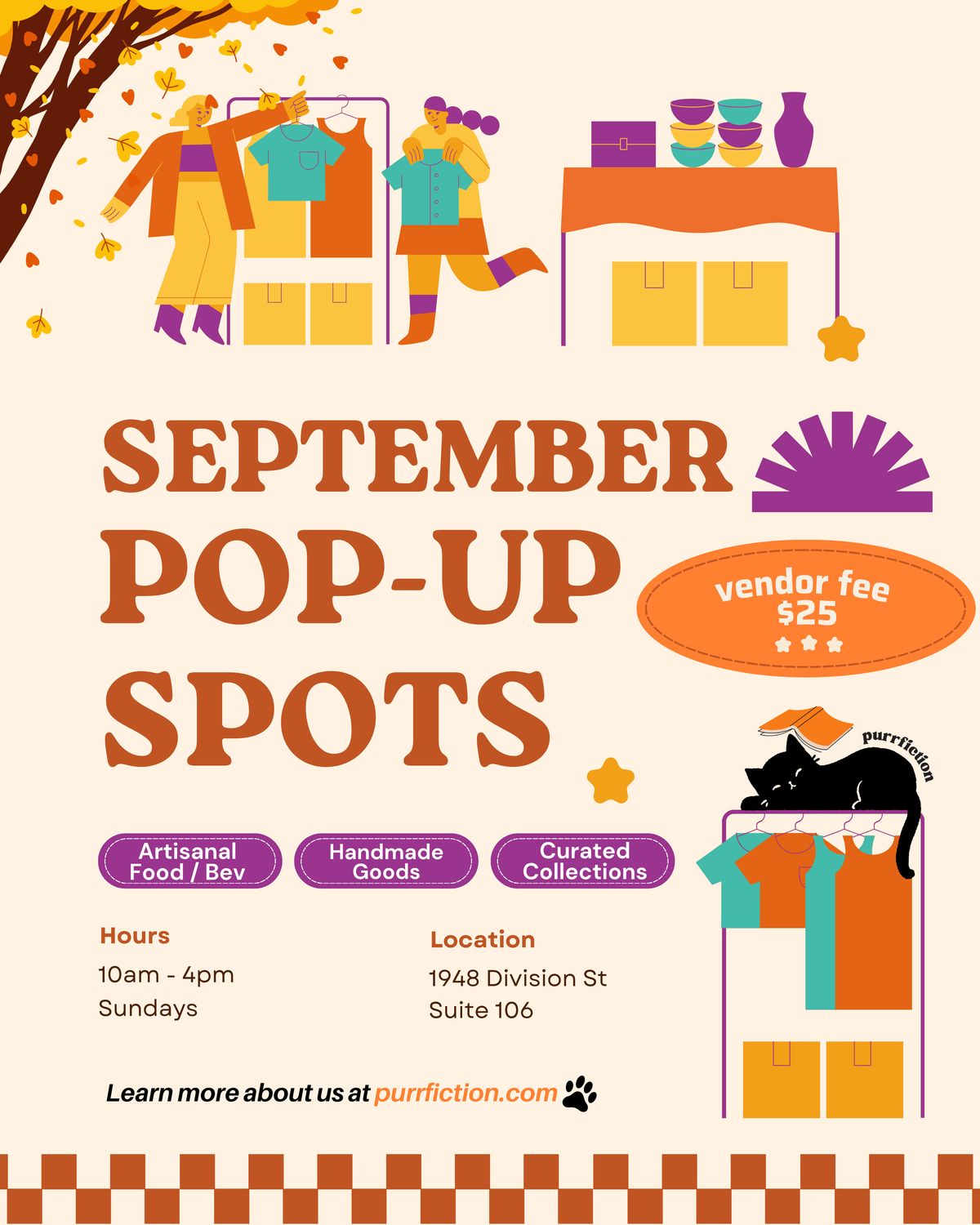 September Vendor Spots (Sundays)
