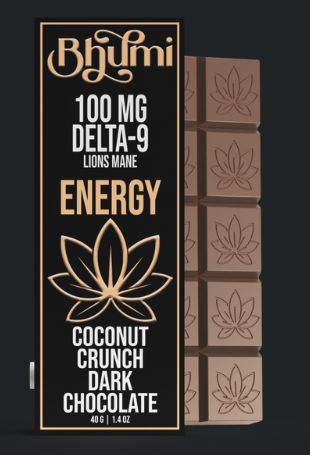 Bhumi D9 100mg Dark Chocolate - ENERGY - COCONUT CRUNCH