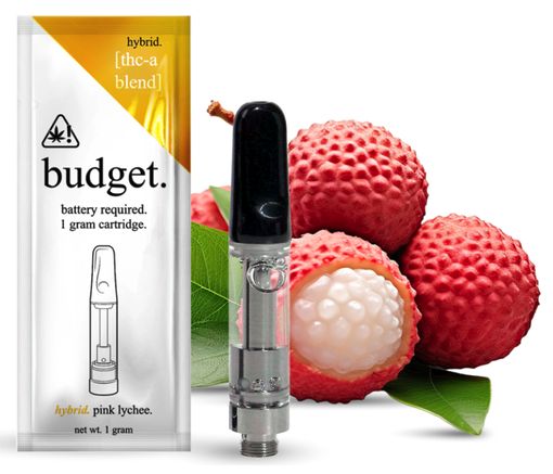 Budget THCA Blend 1gm Cartridge - HYBRID - PINK LYCHEE