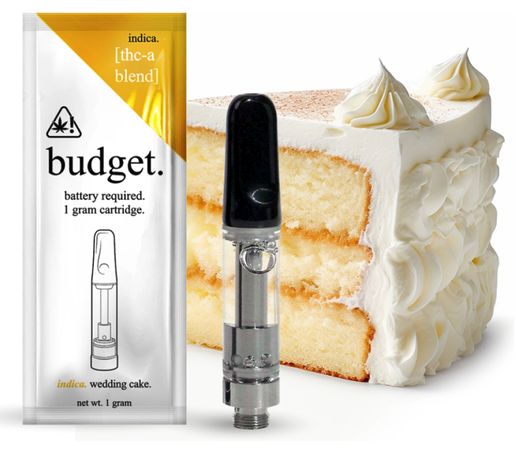 Budget THCA Blend 1gm Cartridge - INDICA - WEDDING CAKE