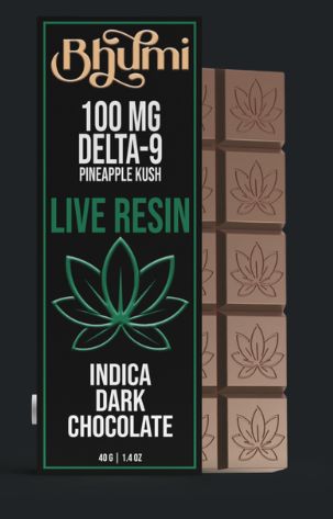 Bhumi D9 100mg Dark Chocolate - INDICA - PINEAPPLE KUSH