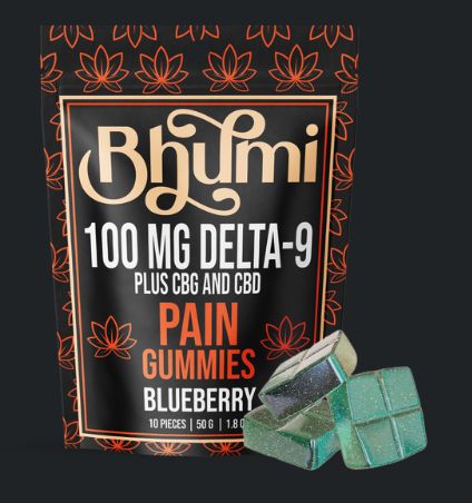 Bhumi D9 100mg Gummies - PAIN - BLUEBERRY
