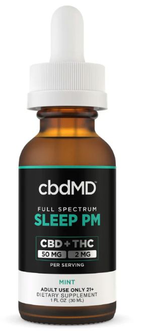 cbdMD FULL Spectrum CBD PM Oil Tincture - 1500mg - MINT - SLEEP PM