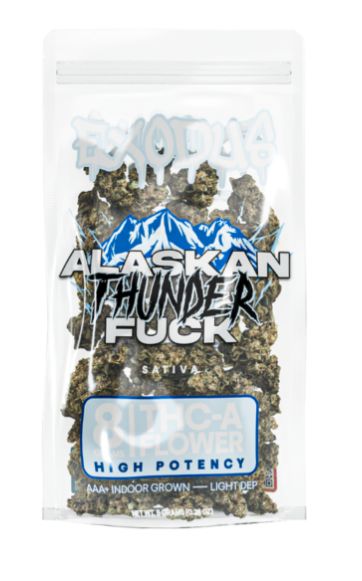 Exodus High Potency THCA Flower - 8g, Strain: Alaskan Thunder Fuck