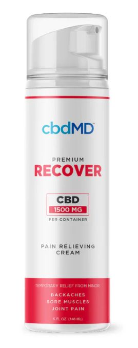 cbdMD Premium RECOVER CBD 1500mg Pain Relieving Cream