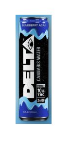 Delta Cannabis Water D9 Seltzer - 20mg, Flavor: Blueberry Acai