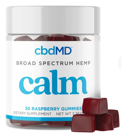 cbdMD Broad Spectrum Gummies - 30ct - RASPBERRY - CALM