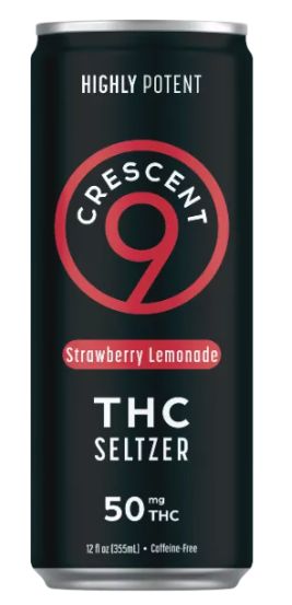 Crescent 9 THC Seltzer - 50mg, Flavor: Strawberry Lemonade