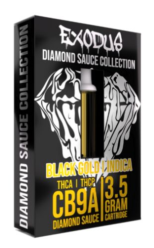 Exodus CD9A + THCA Cartridge - 3.5g, Strain: Black Gold