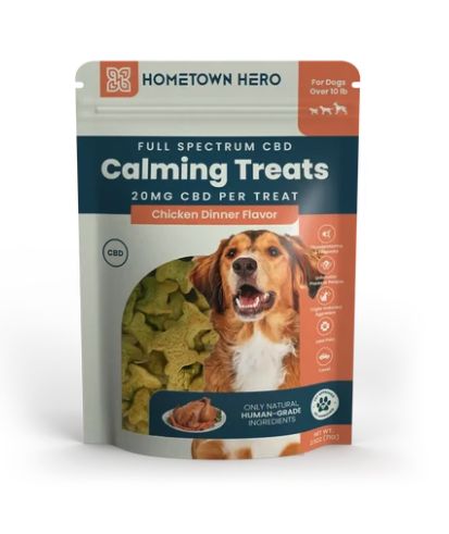 Hometown Hero Calming CBD Dog Treats, Flavor: Chicken Dinner