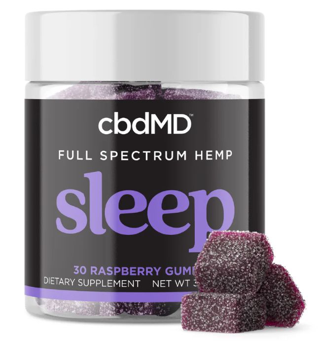 cbdMD FULL Spectrum CBD Sleep Gummies - 30ct - RASPBERRY - SLEEP