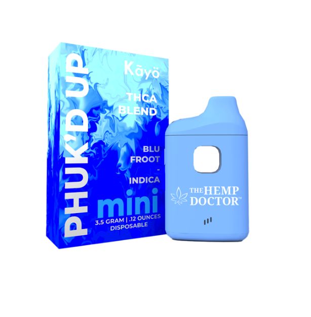 Kayo Phuk&#39;d Up THCA Mini Disposable Vapes - 3.5g, Strain: Blu Froot