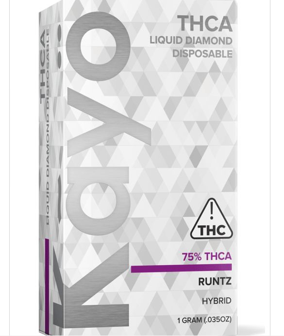Kayo THCA Liquid Diamond Disposables - 1g, Strain: Runtz