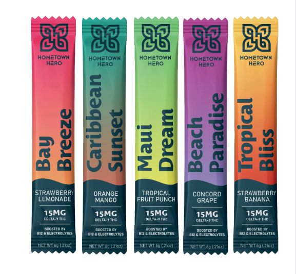 Hometown Hero Tropical THC Drink Mix - Single Packets -15mg