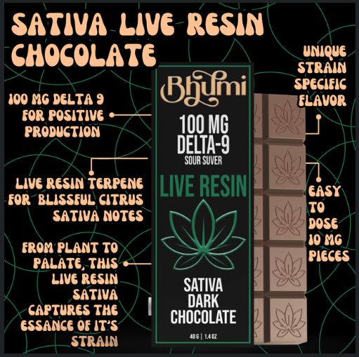 Bhumi D9 100mg Dark Chocolate - SATIVA