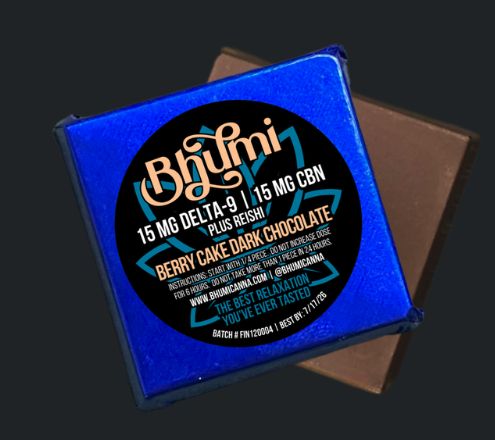 Bhumi D9 15mg Dark Chocolate Bite - SLEEP - BERRY CAKE