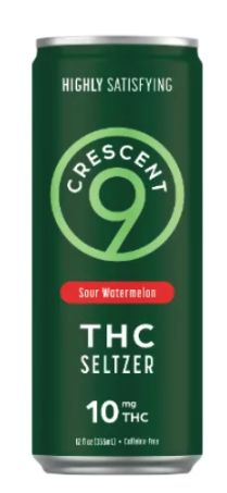 Crescent 9 Seltzer - 10mg, Flavor: Sour Watermelon