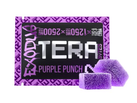 Exodus Tera Bytes THCA Gummies - 2,500mg, Flavor: Purple Punch
