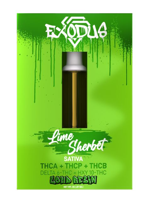 Exodus Zooted THCA Cartridges - 2g, Strain: Lime Sherbet
