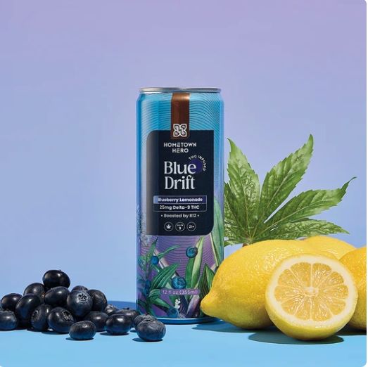 Hometown Hero THC Lemonade - 25mg, Flavor: Blue Drift