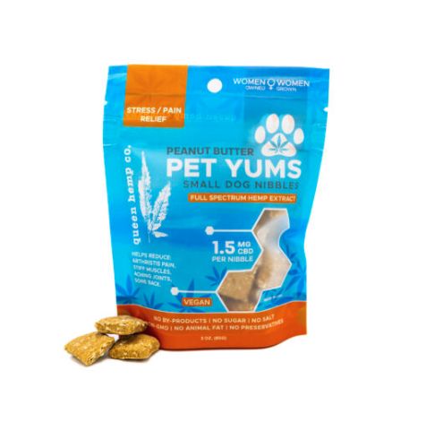 Queen Hemp Peanut Butter Pet Yums, Size: Small Nibbles