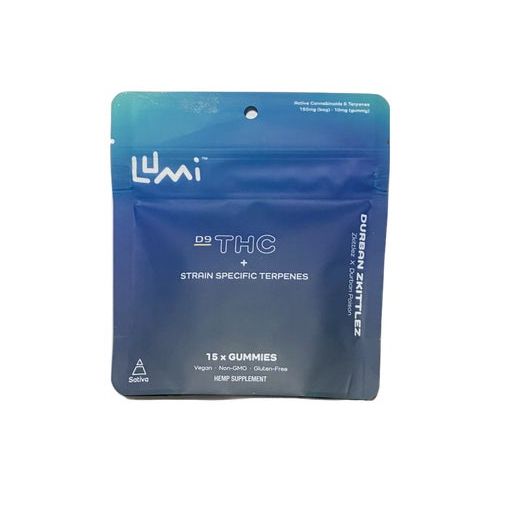 Lumi D9 Gummies - 150mg, Strain: Durban Zkittlez