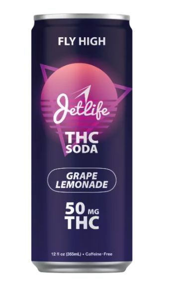 Jetlife THC Soda 50mg D9 - GRAPE LEMONADE